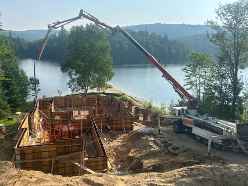 Pompage de béton